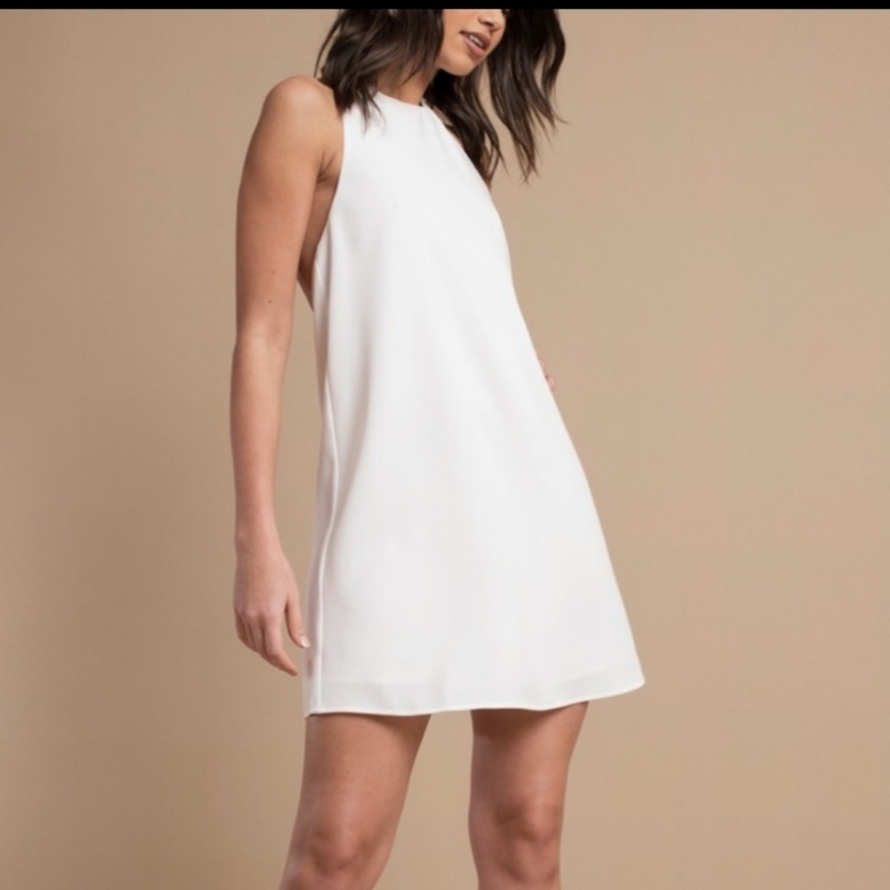 Toni backless halter dress